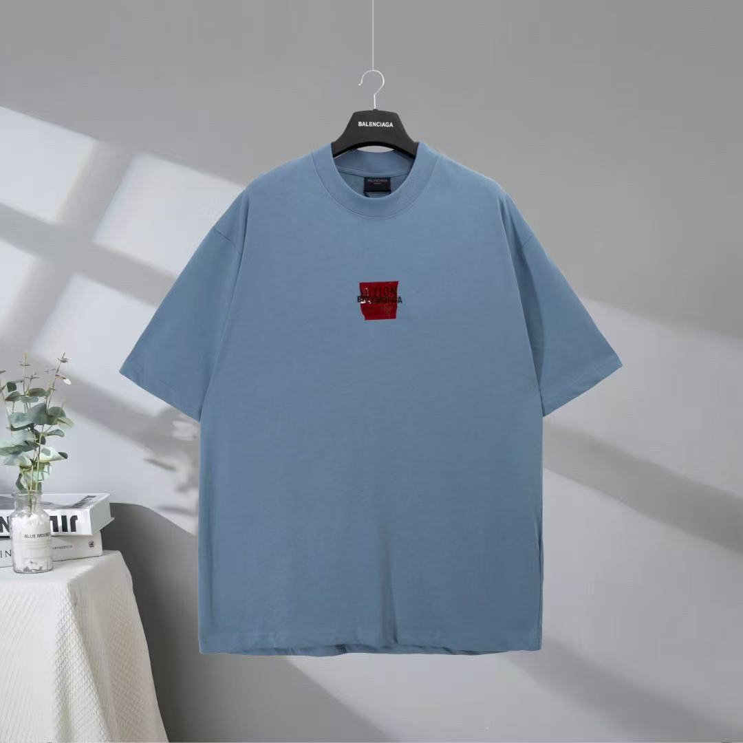 Balenciaga グレーブルー の メンズ TAPED BALENCIAGA BACK Tシャツ ミディアムフィット