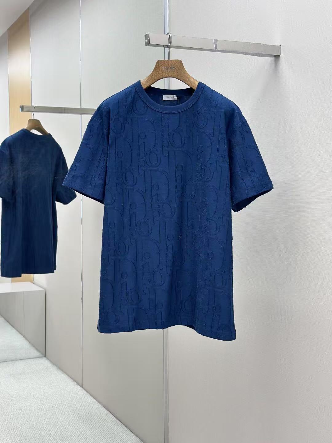 DIOR Tシャツ (リラックス フィット) ディオール オブリーク コットンジャージー