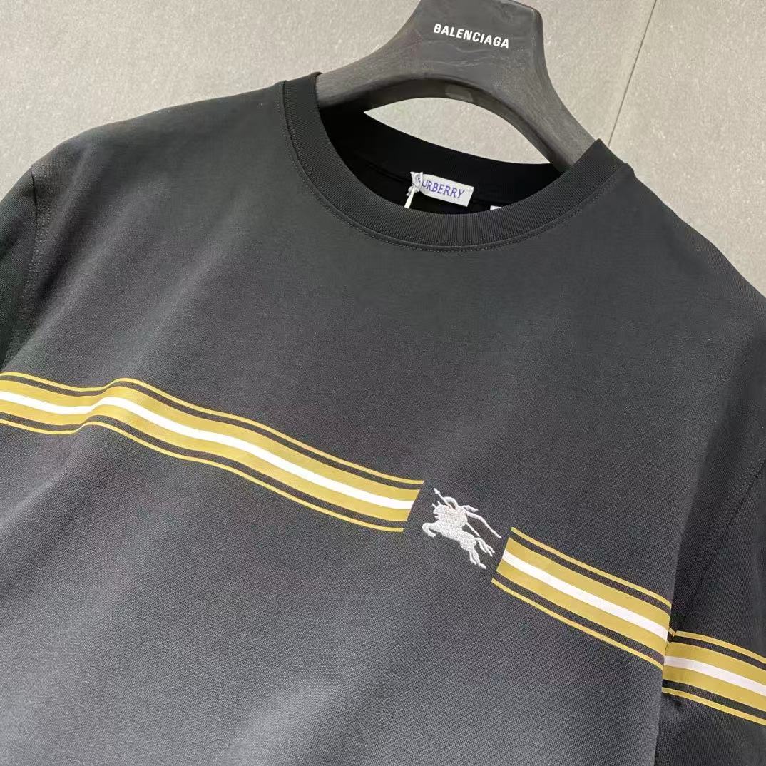 Burberry ストライプ コットンTシャツ