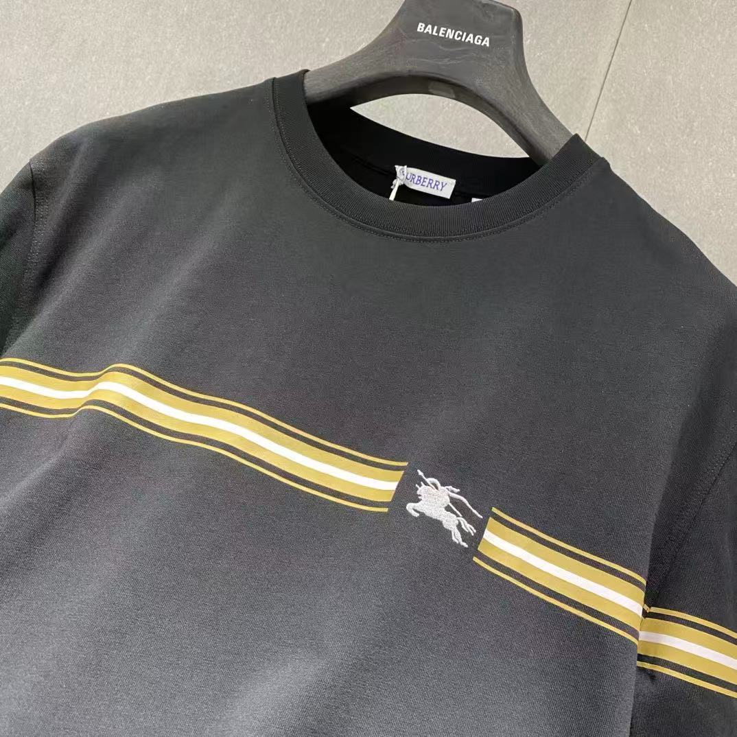 Burberry ストライプ コットンTシャツ