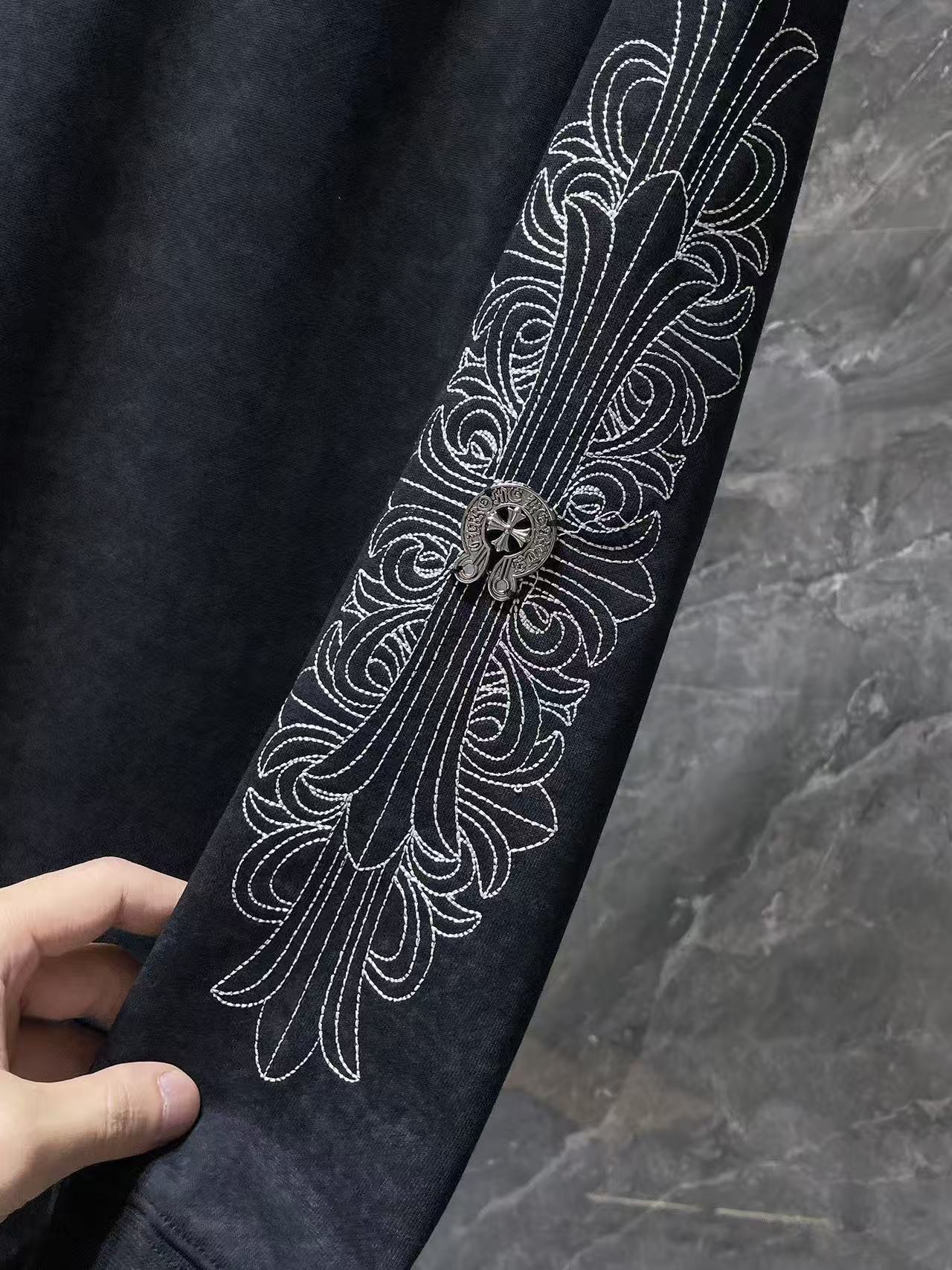 クロムハーツ Chrome Hearts　長袖カットソー(ブラック)