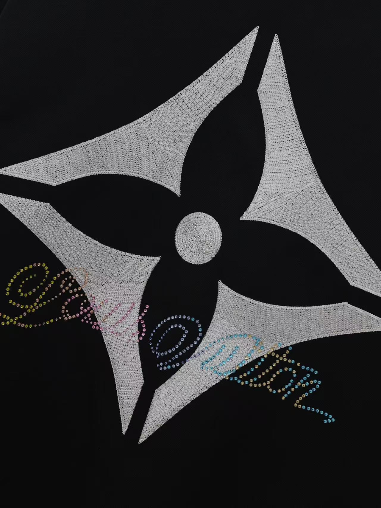 Louis vuitton レザーミックス バーシティブルゾン