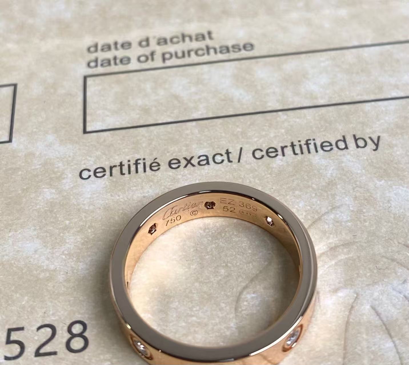 Love リング、スモールモデル、ダイヤモンド8石