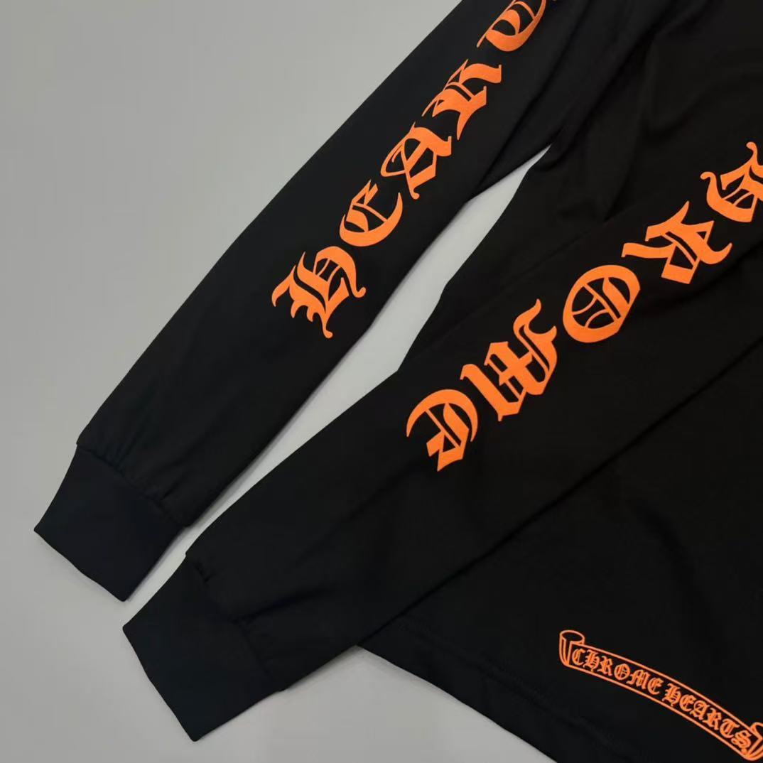 Chrome Hearts クロムハーツ Orange Cemetery Cross L/S Tee  長袖プリントTシャツ 