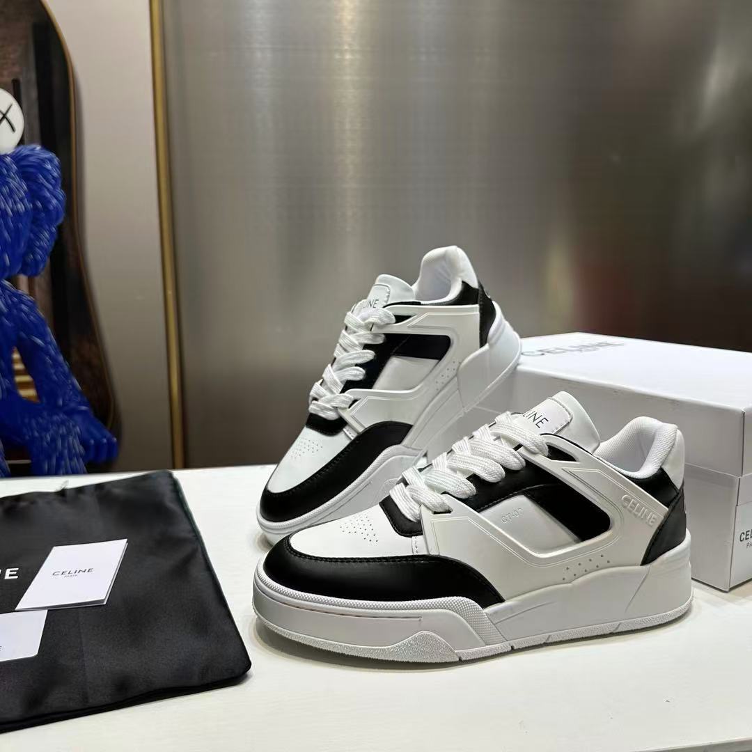 CELINE CT-07 CELINE レースアップ ロースニーカー / カーフスキン