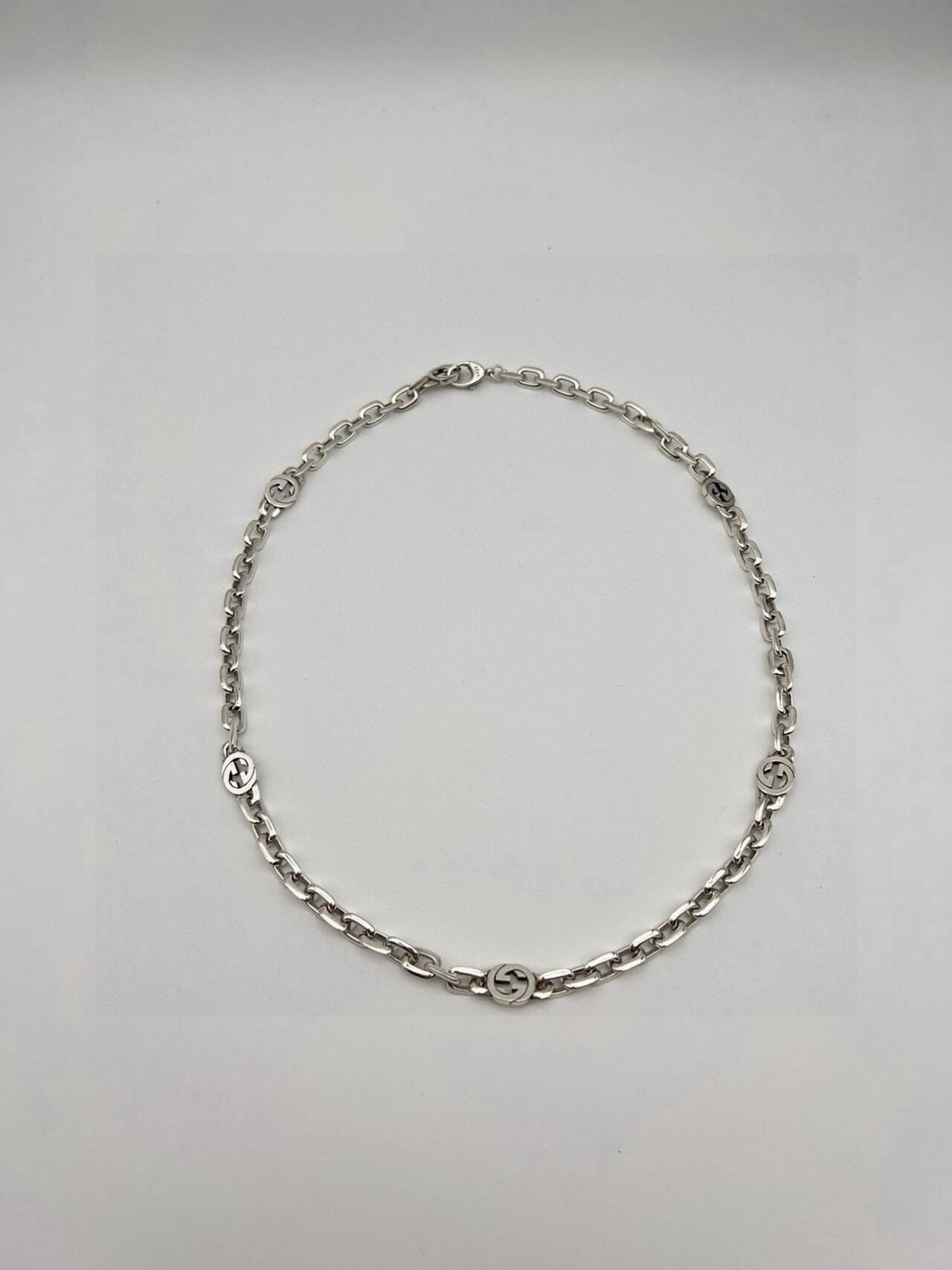 GUCCI GGプレート スターリングシルバー ネックレス