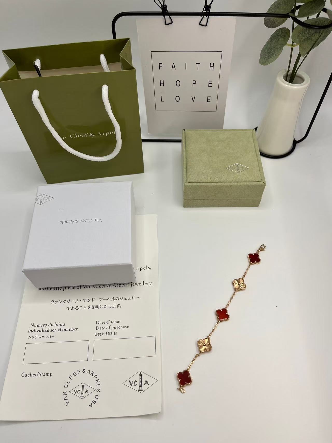 ヴィンテージ アルハンブラ ブレスレット、5モチーフ