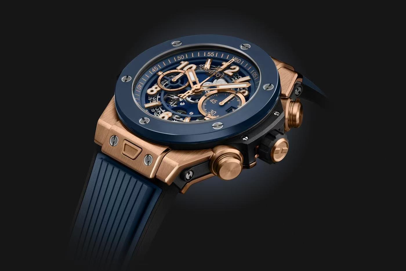  HUBLOT ウブロ ウニコ キングゴールド ブルーセラミック