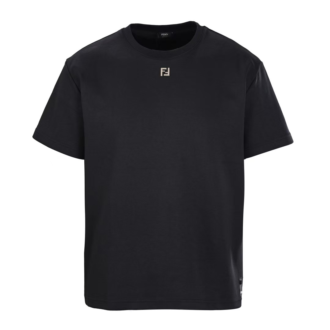 Fendi ブラックコットン Tシャツ