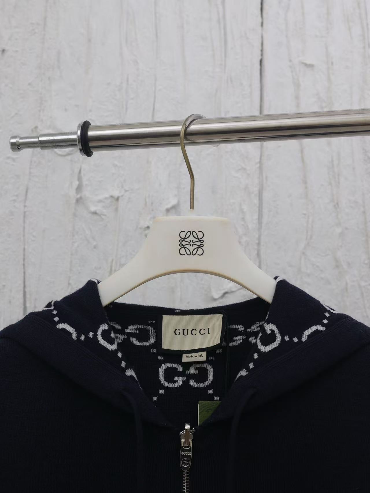 GGウール リバーシブル フーデッド ジップジャケット