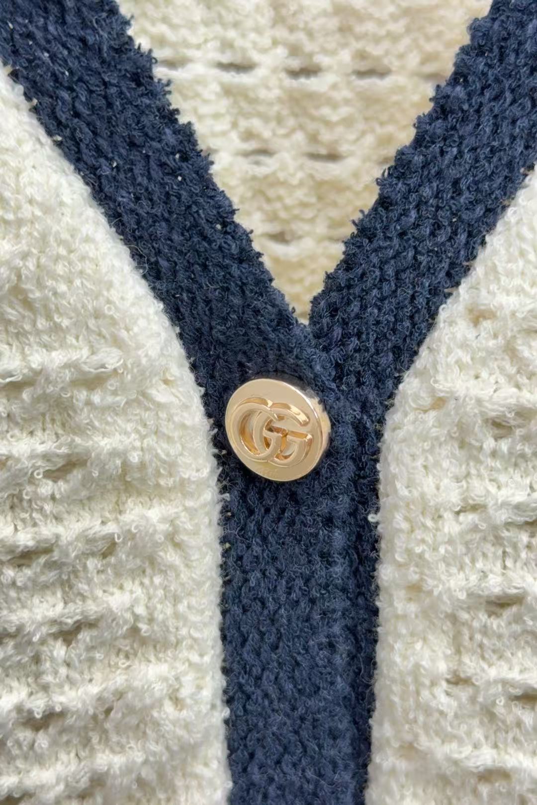 GUCCI ファインコットン クロシェ カーディガン