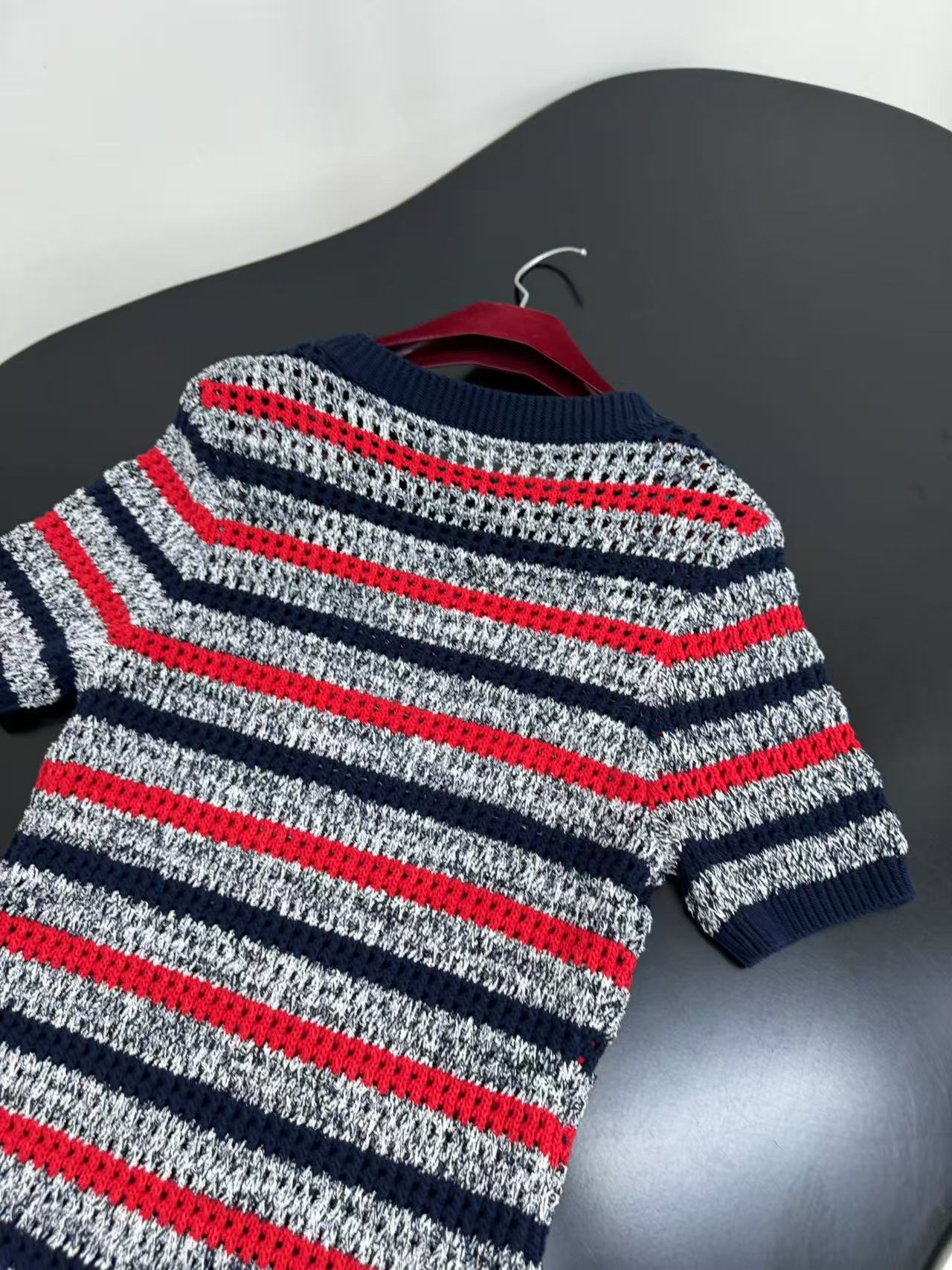 GUCCI ストライプ ファインコットンニット ドレス