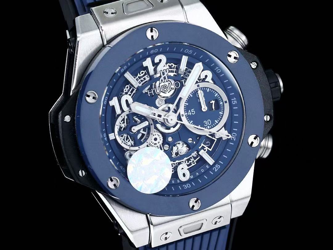  HUBLOT ウブロ ウニコ チタニウム ブルーセラミック