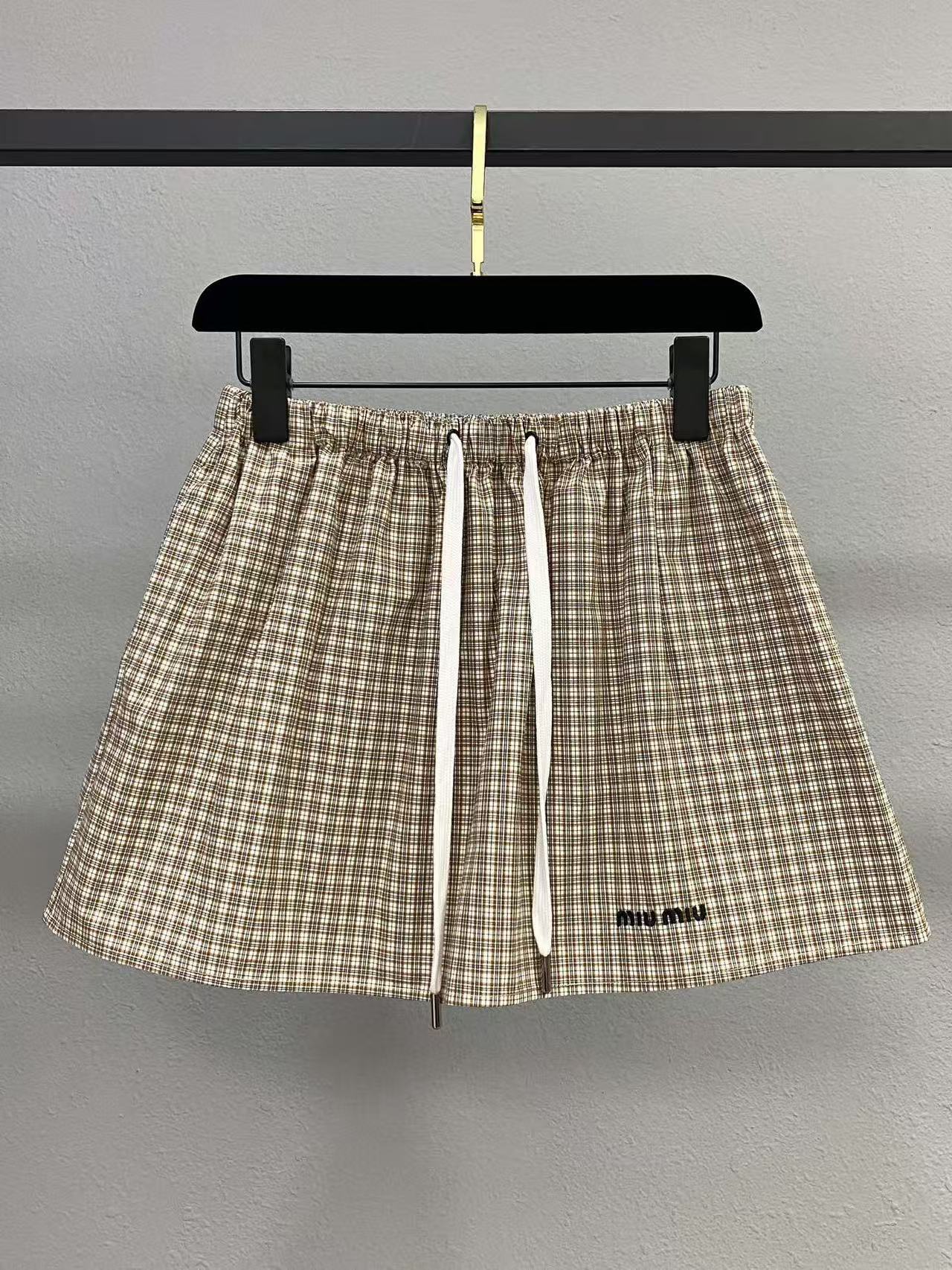 MIUMIU チェック ミニスカート