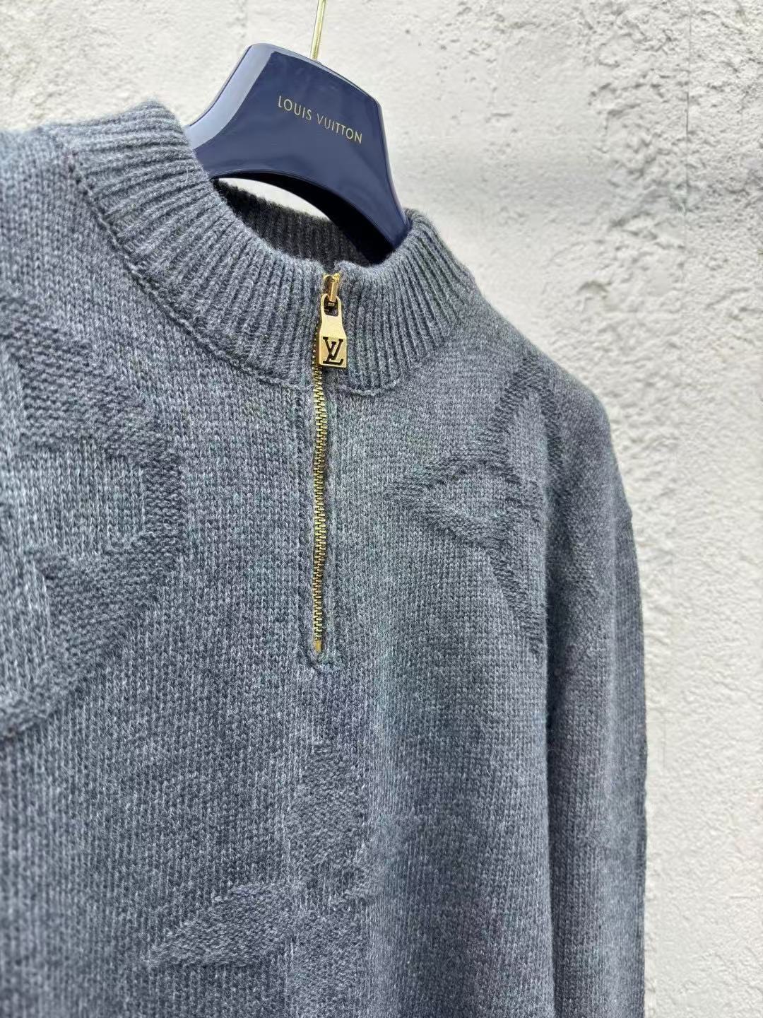 Louis vuitton モノグラムジャカードウールハーフジッププルオーバー