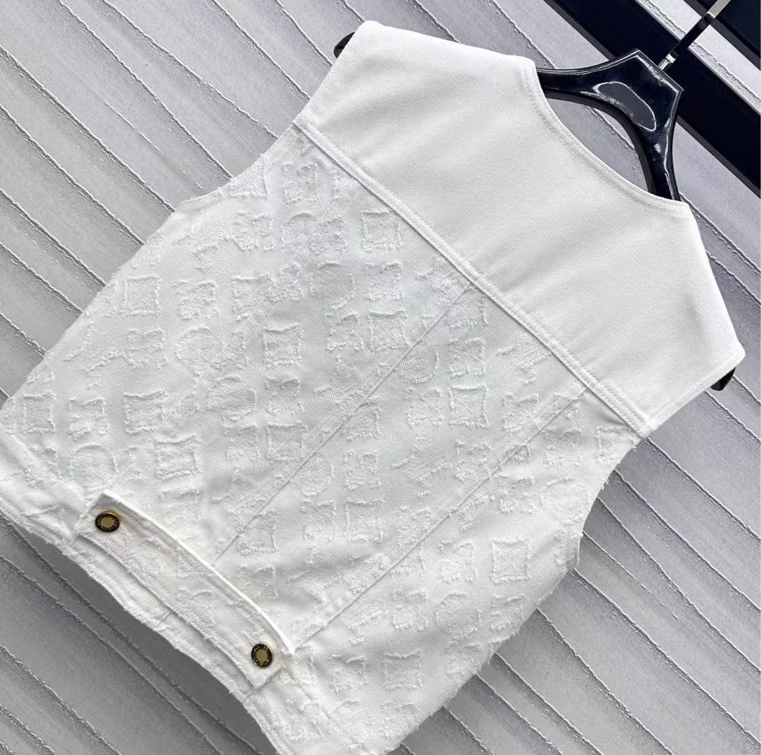 Louis vuitton スリーブレス モノグラム フィルクーペ デニムジャケット