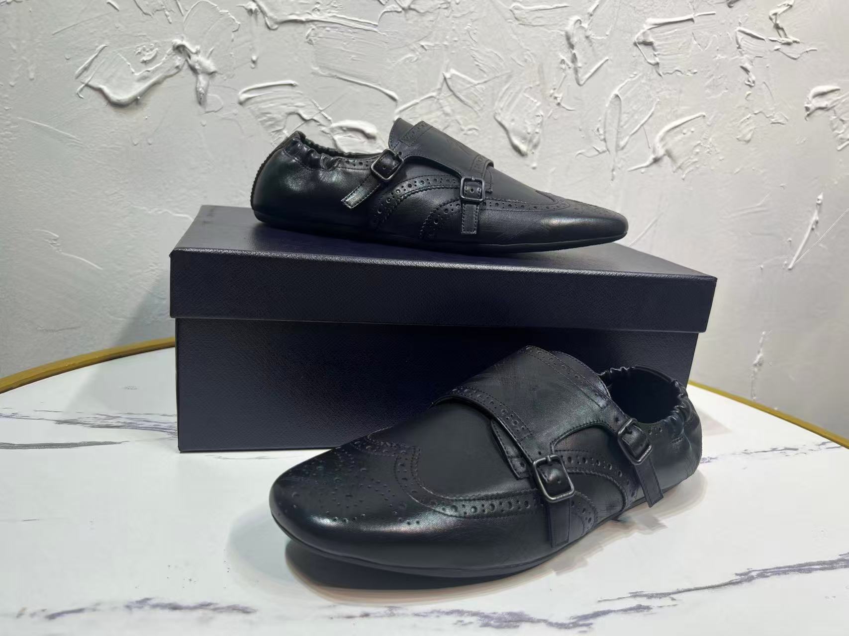 Prada プラダ シャッフル ダブルモンクストラップシューズ