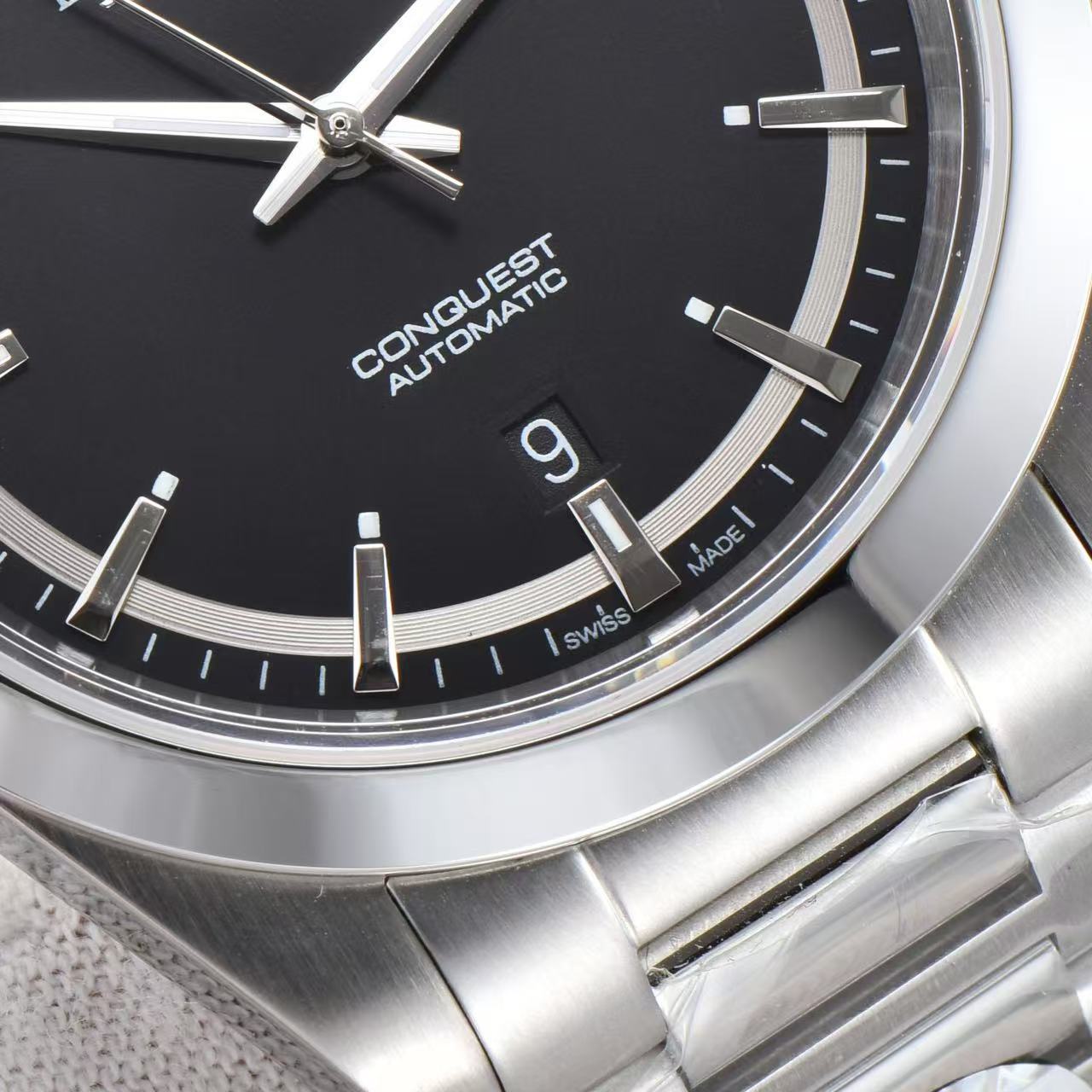 LONGINES  ロンジン  コンクエスト, L3.830.4.52.6, 自動巻 ウォッチ, Ø 41.00 mm, ステンレススティール.