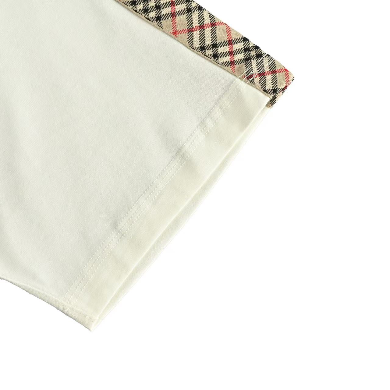 Burberry チェックトリム コットンTシャツ