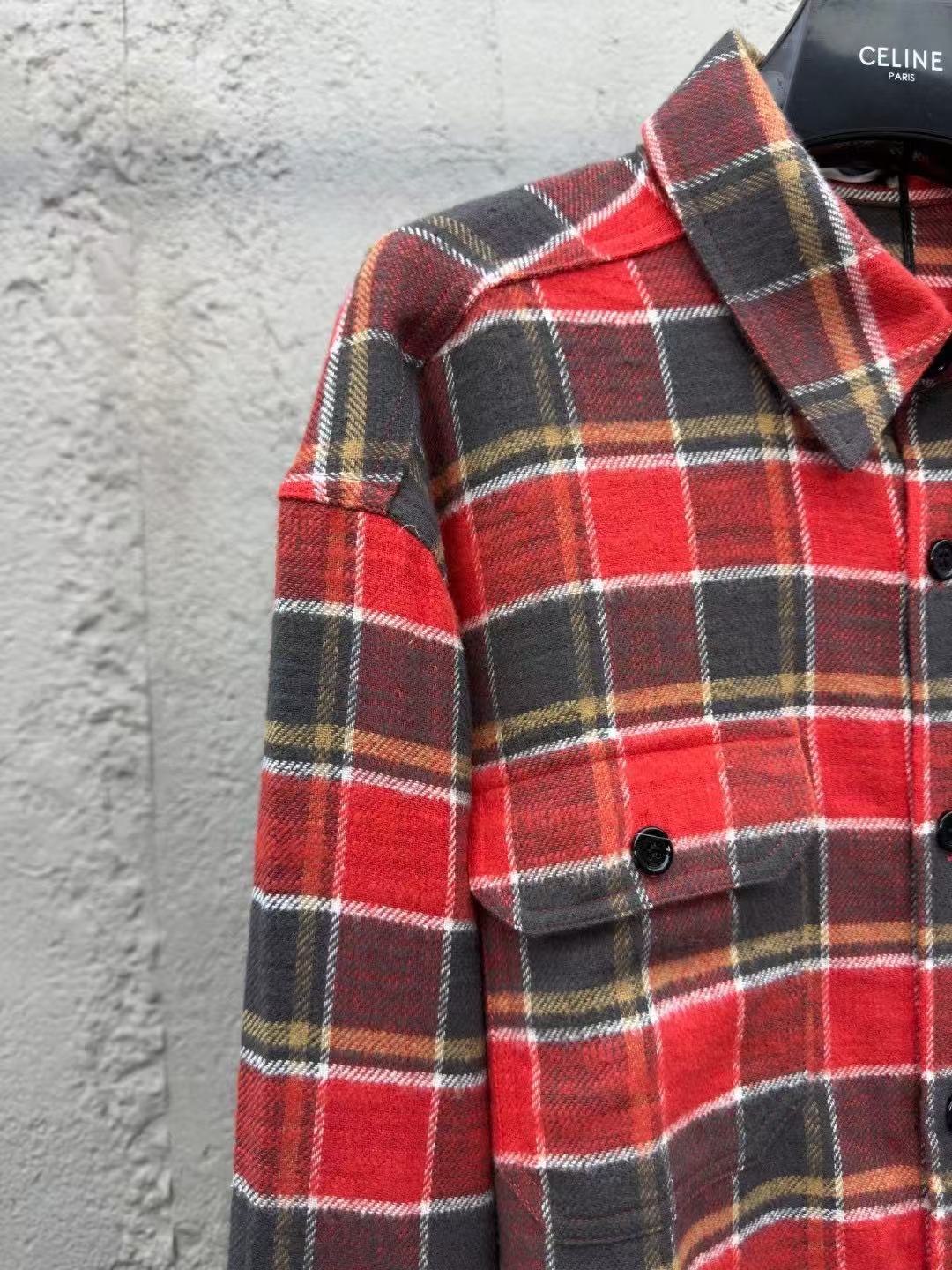 CELINE チェック ルーズシャツ / コットン