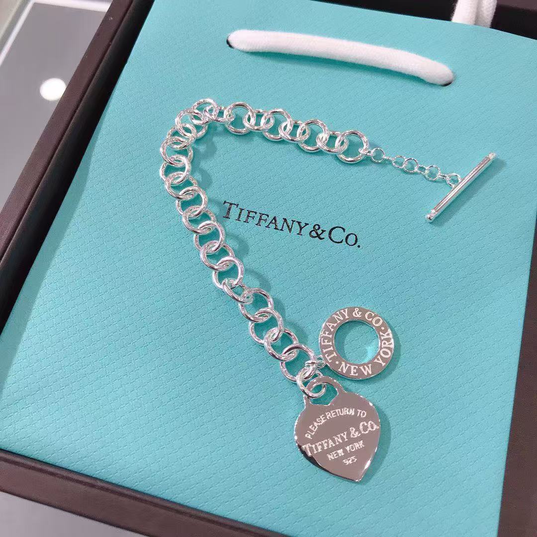 フル ハート トグル ブレスレット スターリングシルバー