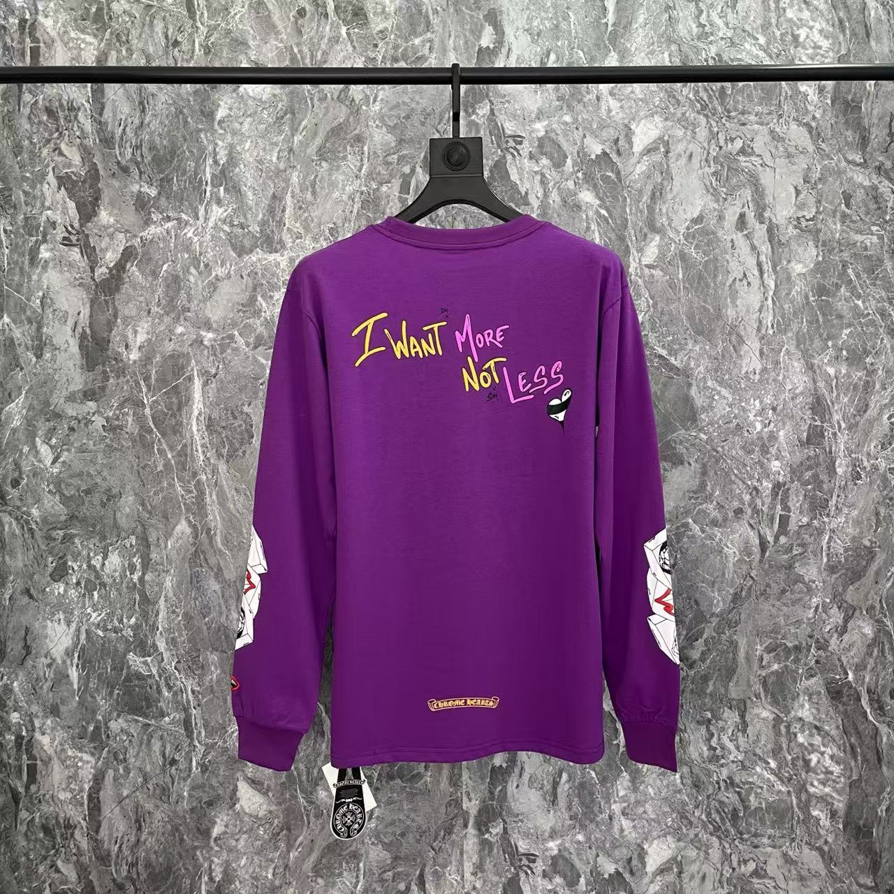 CHROME HEARTS 紫 長袖Tシャツ