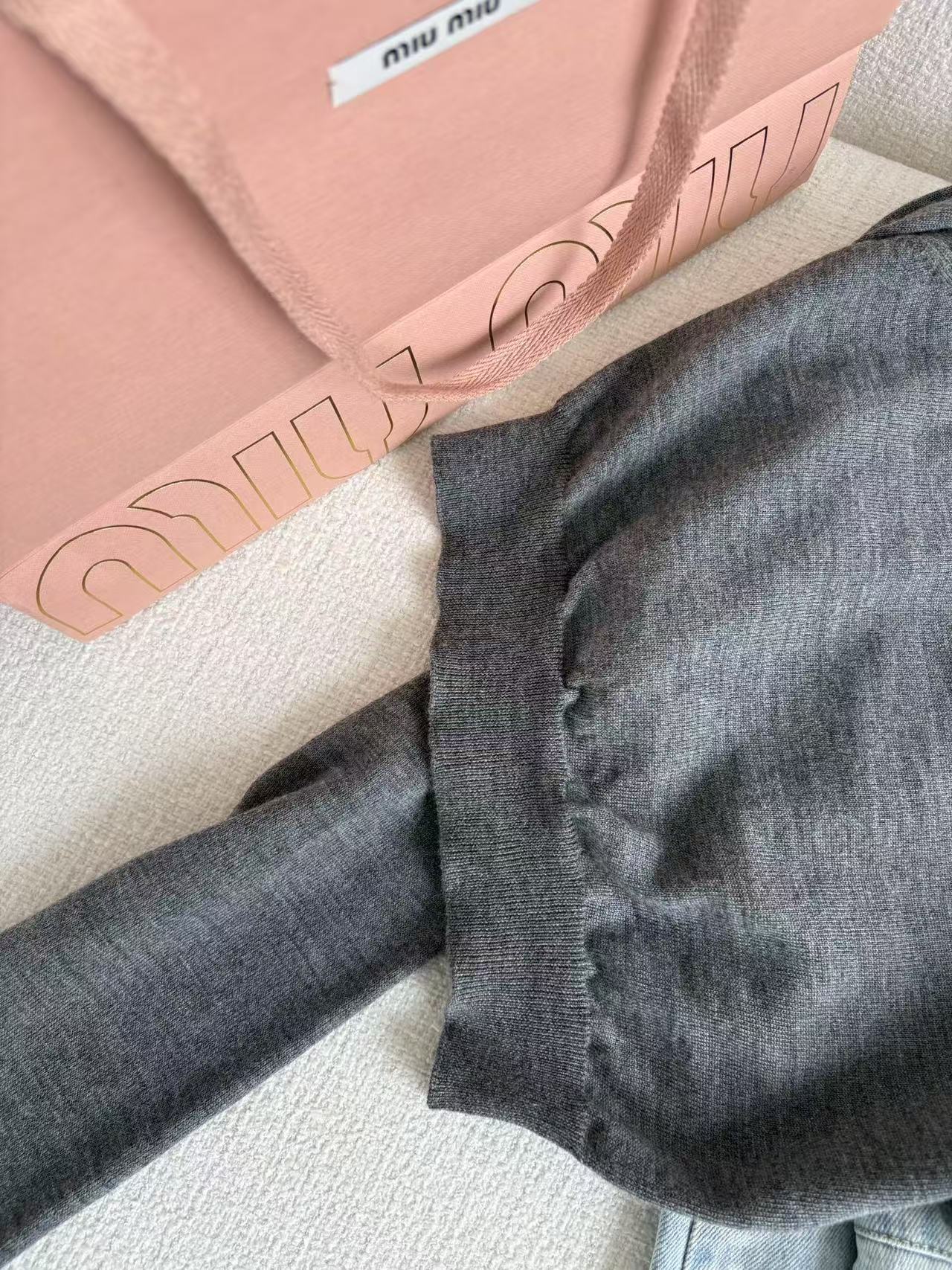 MIUMIU ウール ボートネック セーター