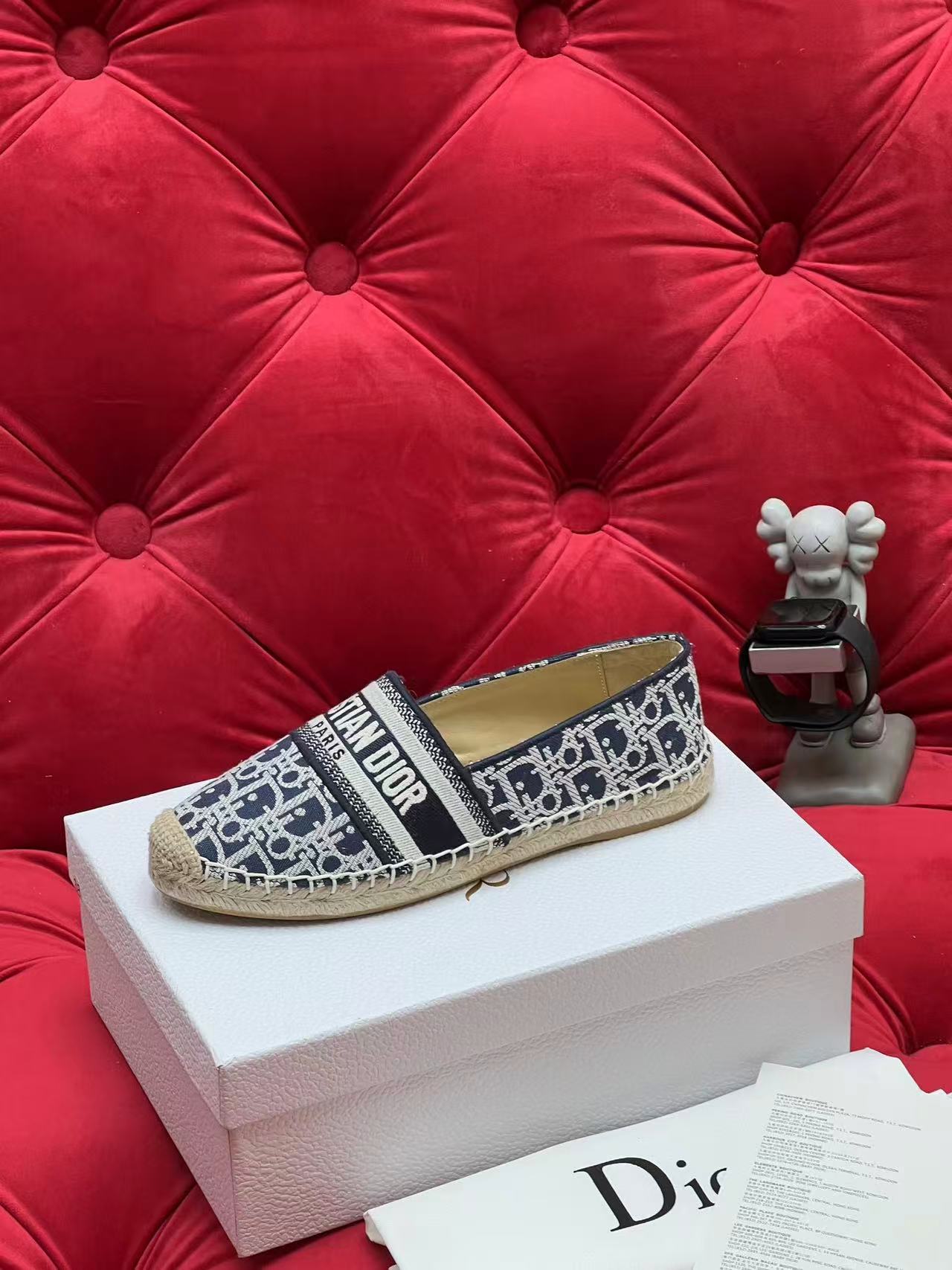 Dior Granville エスパドリーユ ディオール オブリーク エンブロイダリー コットン