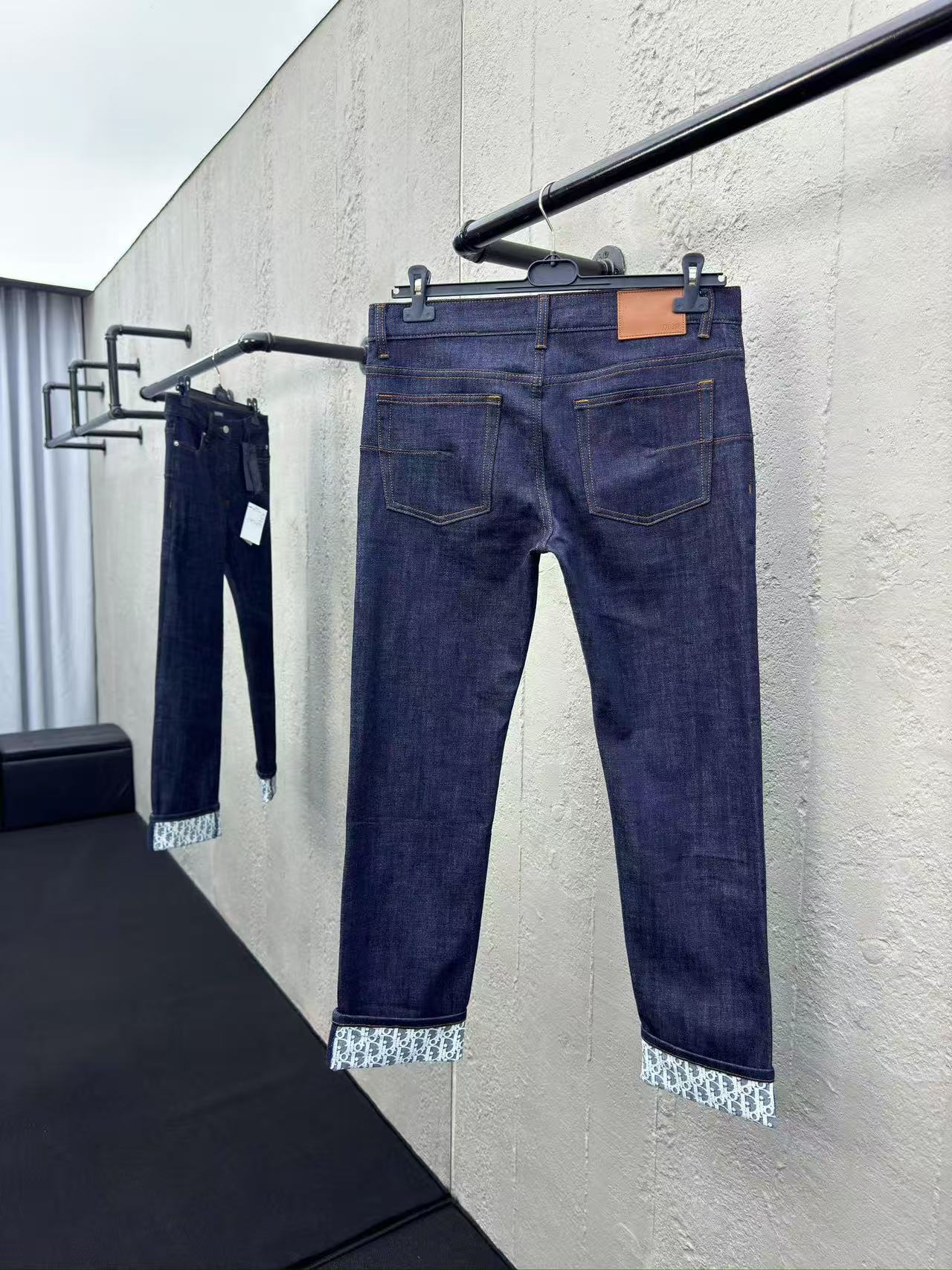 DIOR スリムフィット ジーンズ ディオール オブリーク ロー コットンデニム