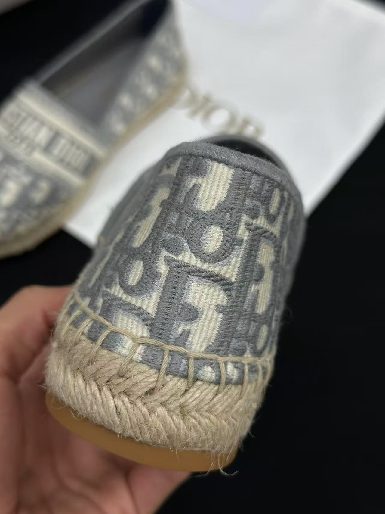 Dior Granville エスパドリーユ ディオール オブリーク エンブロイダリー コットン