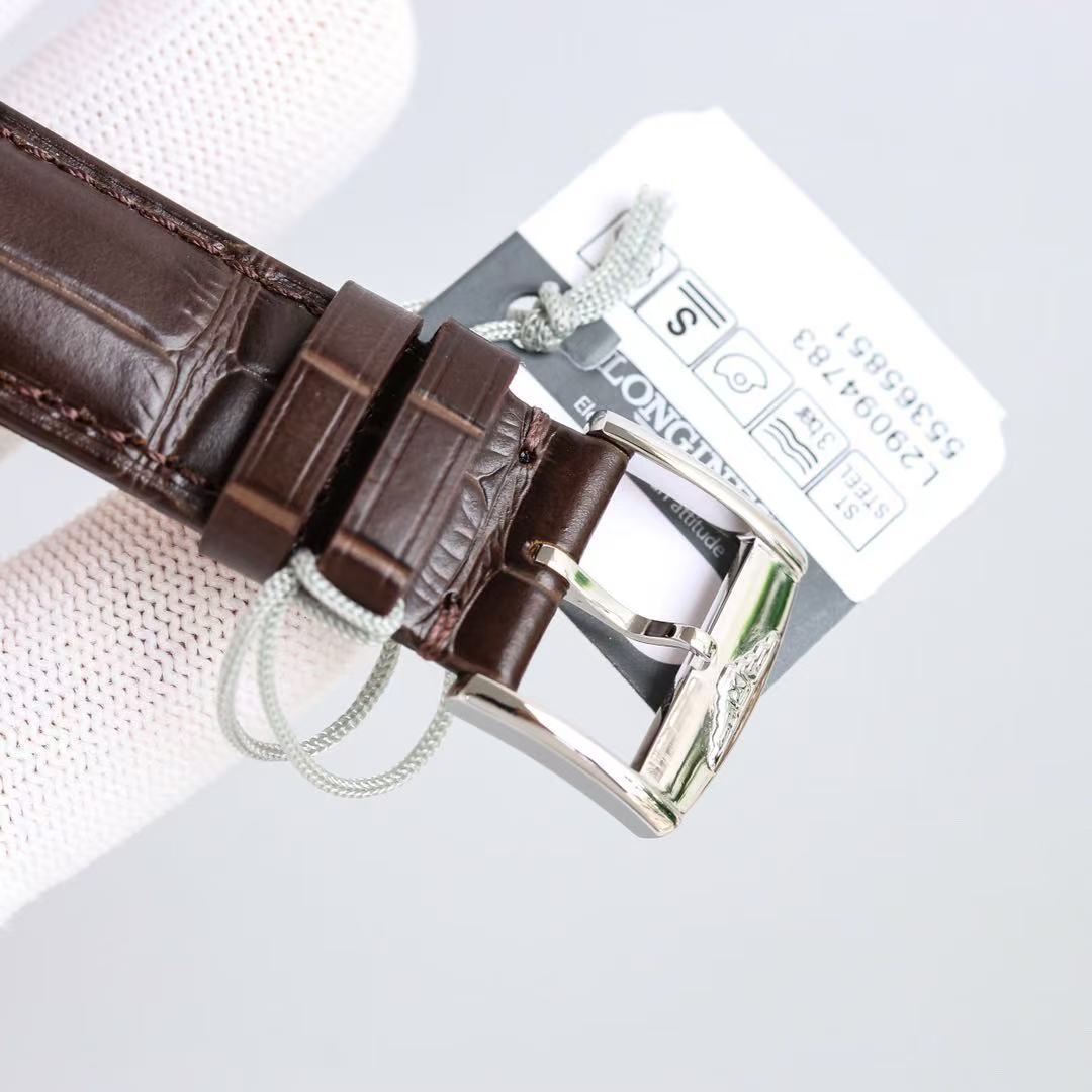 LONGINES  ロンジン  FLAGSHIP HERITAGE MOONPHASE, L4.815.4.78.2, 自動巻 ウォッチ, Ø 38.50 mm, ステンレススティール.