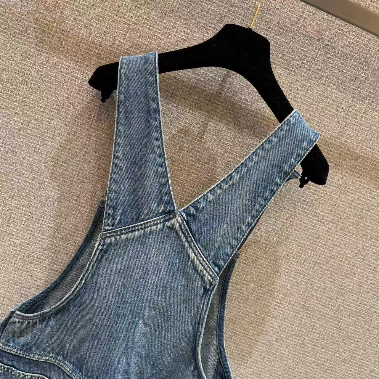 CELINE ダンガリー ミニドレス / ユニオンウォッシュ デニム