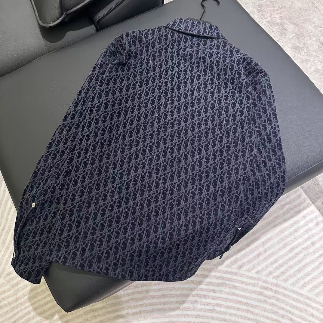 DIOR オーバーシャツ ディオール オブリーク コットンブレンド ツイル