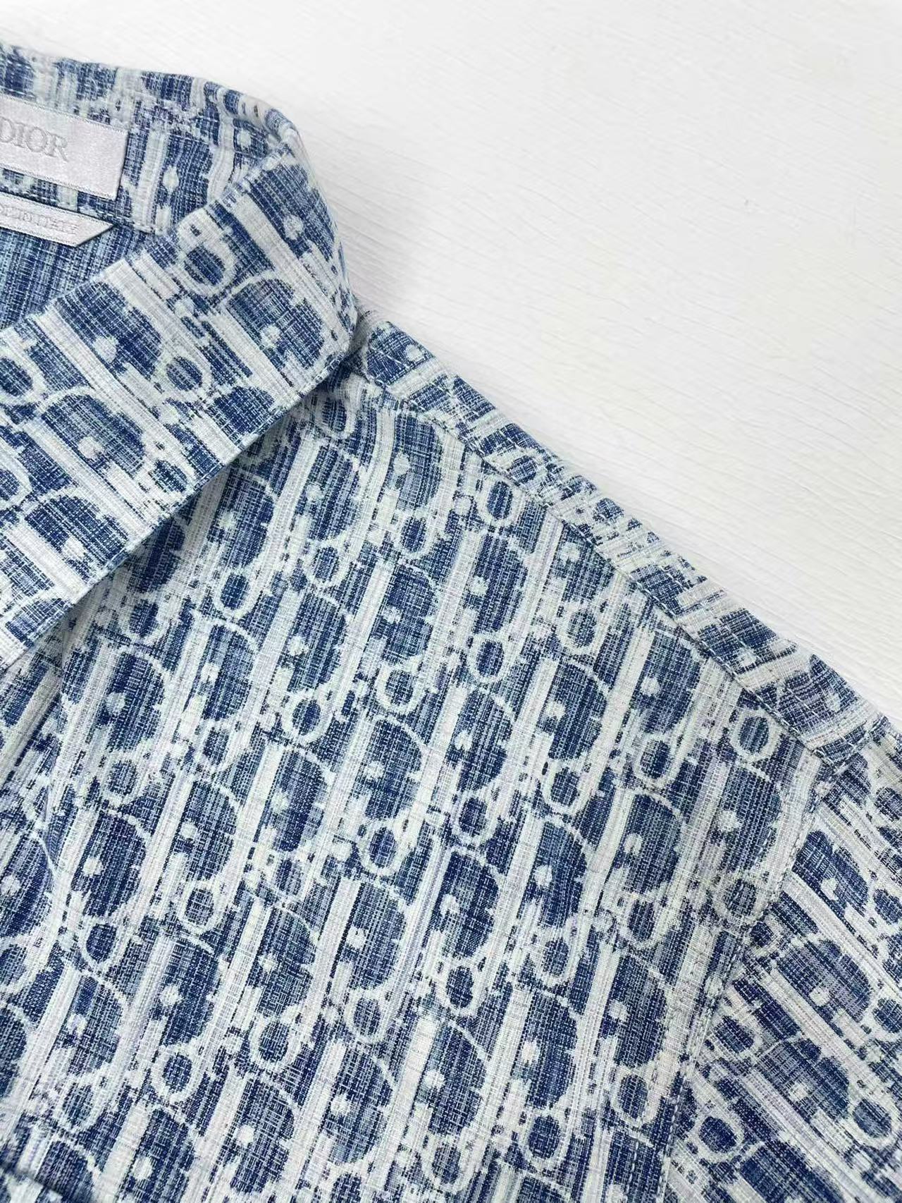 DIOR オーバーシャツ ディオール オブリーク カスリ コットンデニム