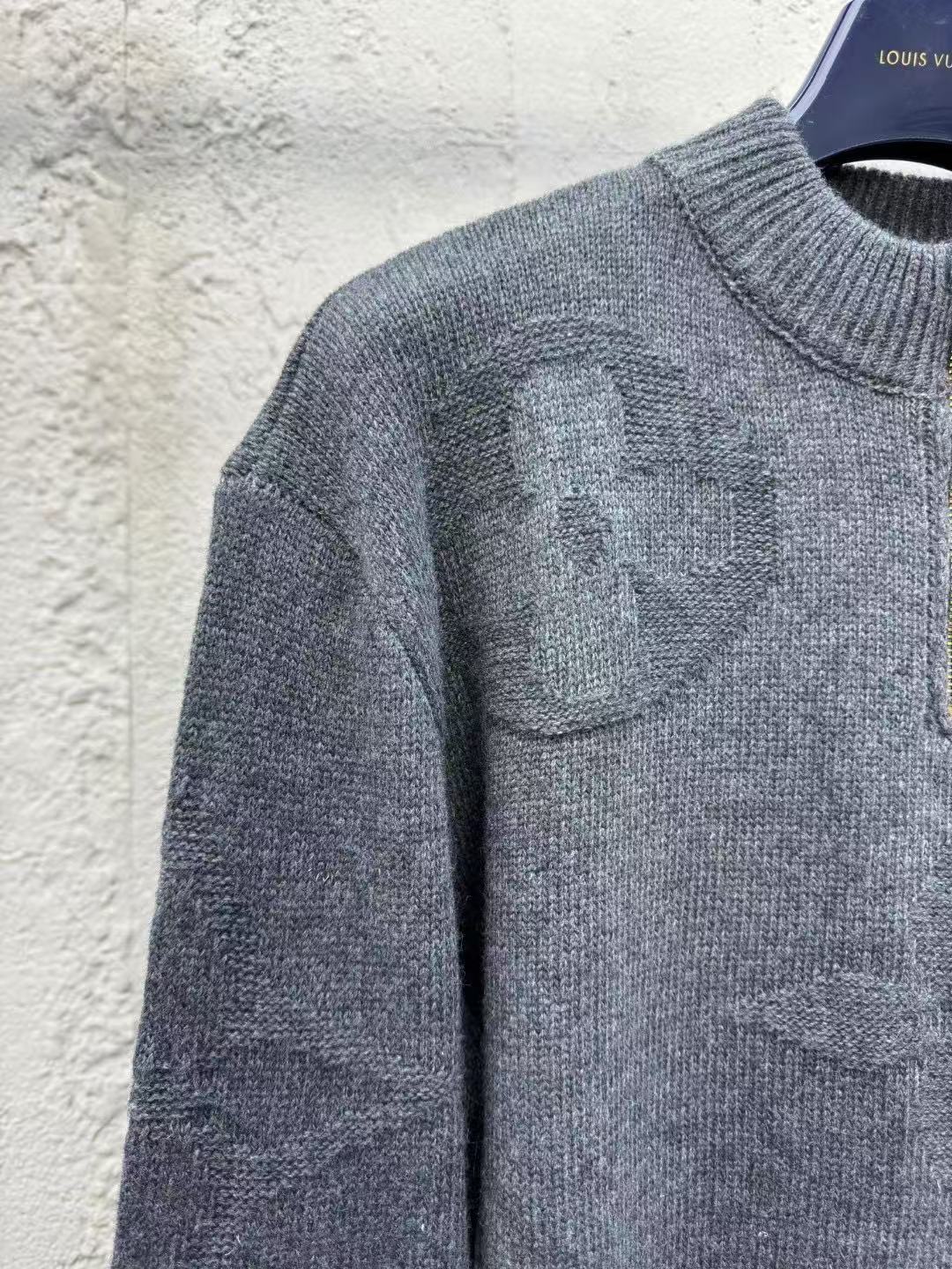 Louis vuitton モノグラムジャカードウールハーフジッププルオーバー
