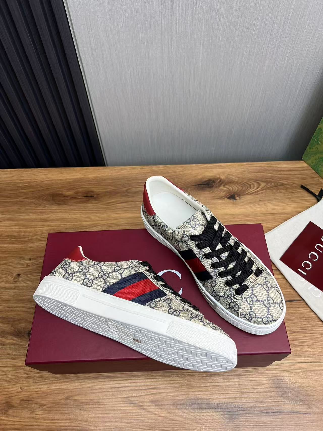 GUCCI〔エース〕ウェブ ストライプ メンズ スニーカー