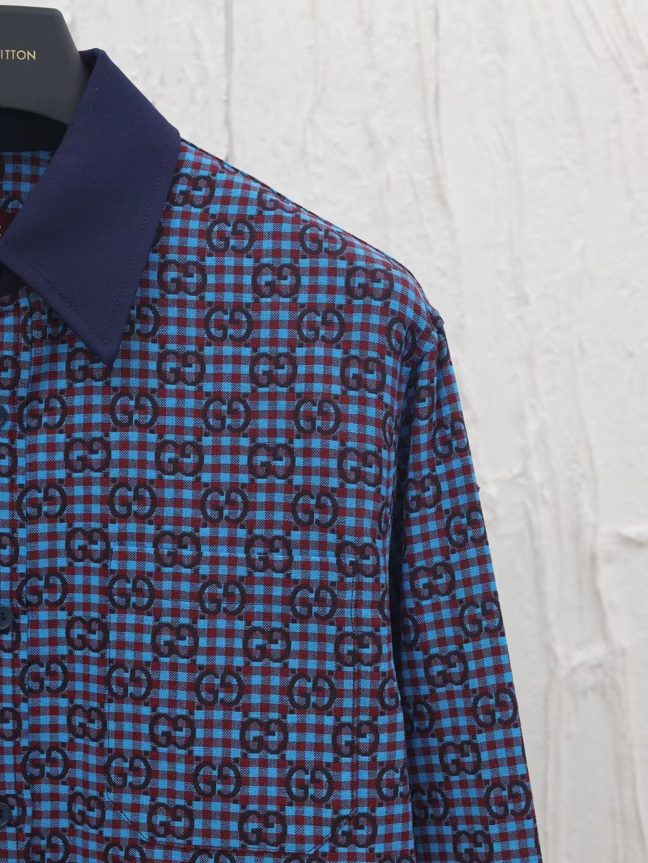GGギンガムチェック コットンウール ジャカード シャツ