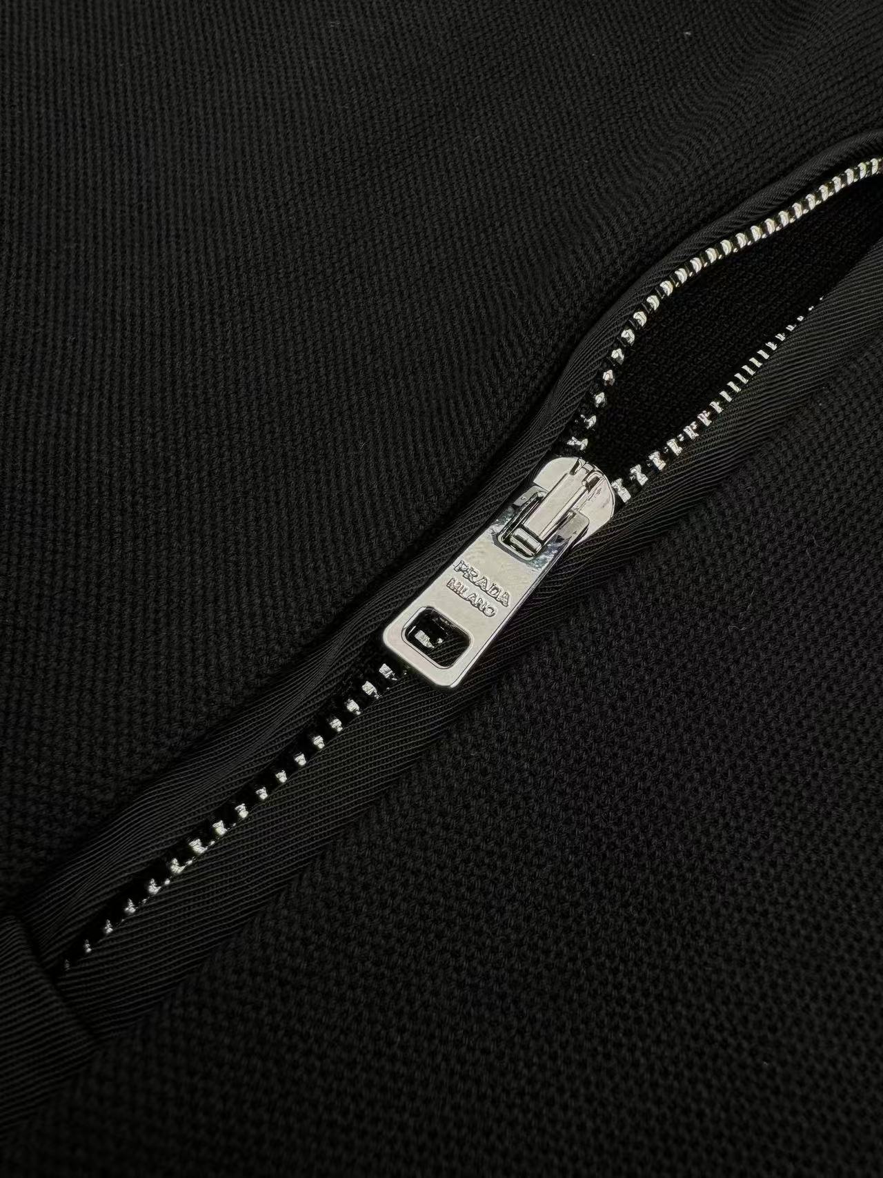 Prada 長袖 ピケx Re-Nylon ポロシャツ