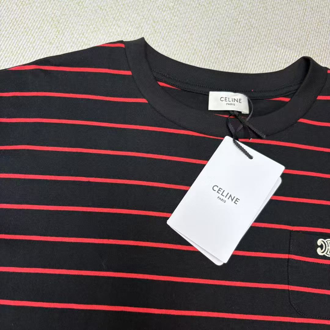 CELINE トリオンフ レギュラーTシャツ ストライプ / ジャージー