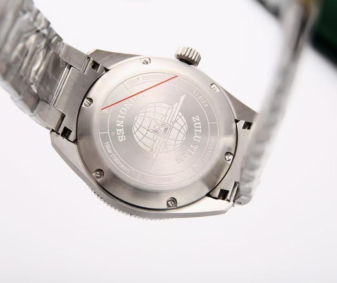 LONGINES  ロンジン  SPIRIT ZULU TIME, L3.812.4.53.6, 自動巻 ウォッチ, Ø 42.00 mm, ステンレススティールとセラミック.