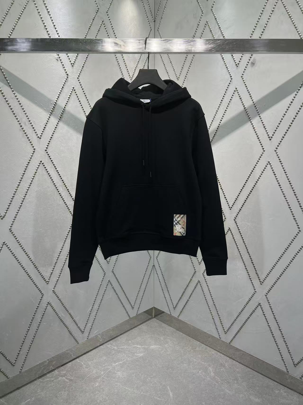 Burberry チェックラベル コットンフーディー