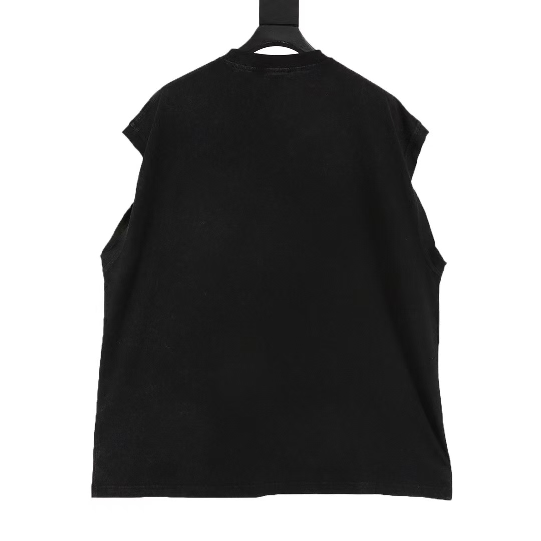 Balenciaga ブラック の メンズ CITY OF ANGELS ノースリーブ Tシャツ