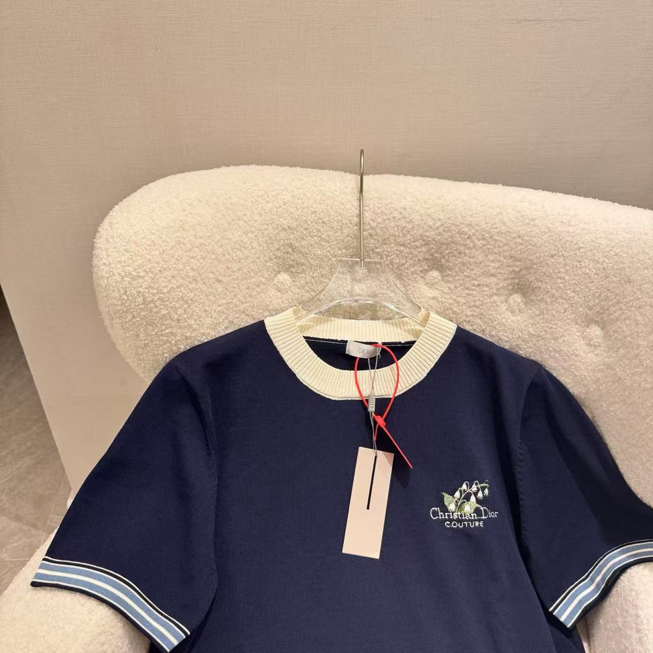 Christian Dior Couture スズラン Tシャツ コットン & カシミヤ ジャージー