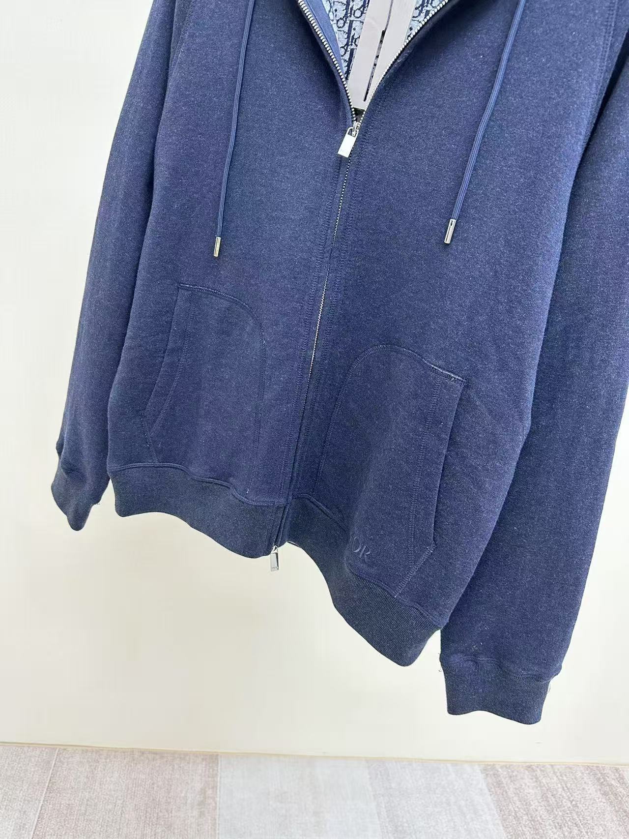 DIOR フード付き トラックジャケット コットン & カシミヤニット