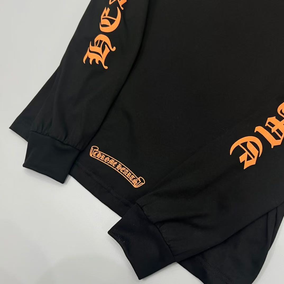 Chrome Hearts クロムハーツ Orange Cemetery Cross L/S Tee  長袖プリントTシャツ 
