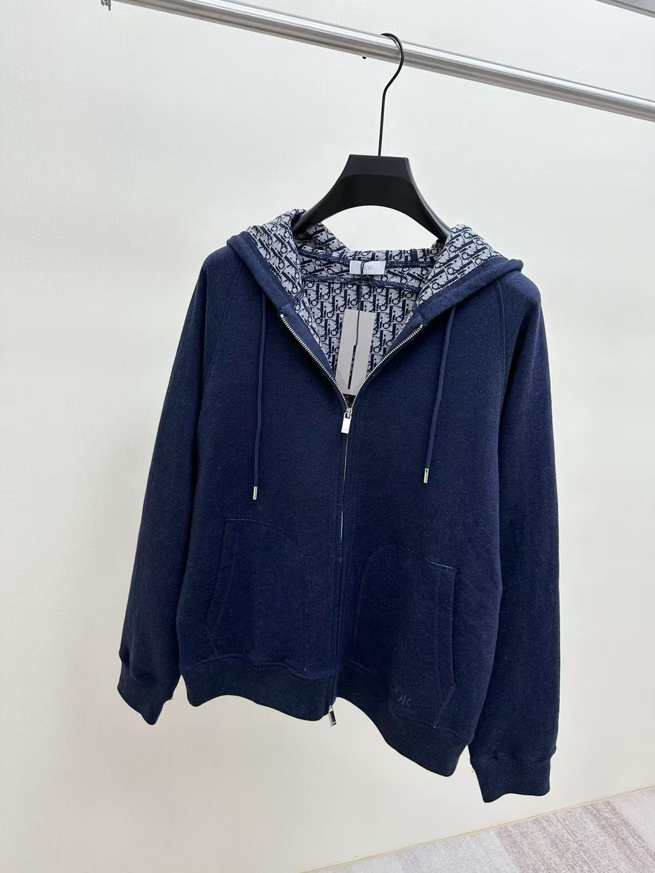 DIOR フード付き トラックジャケット コットン & カシミヤニット