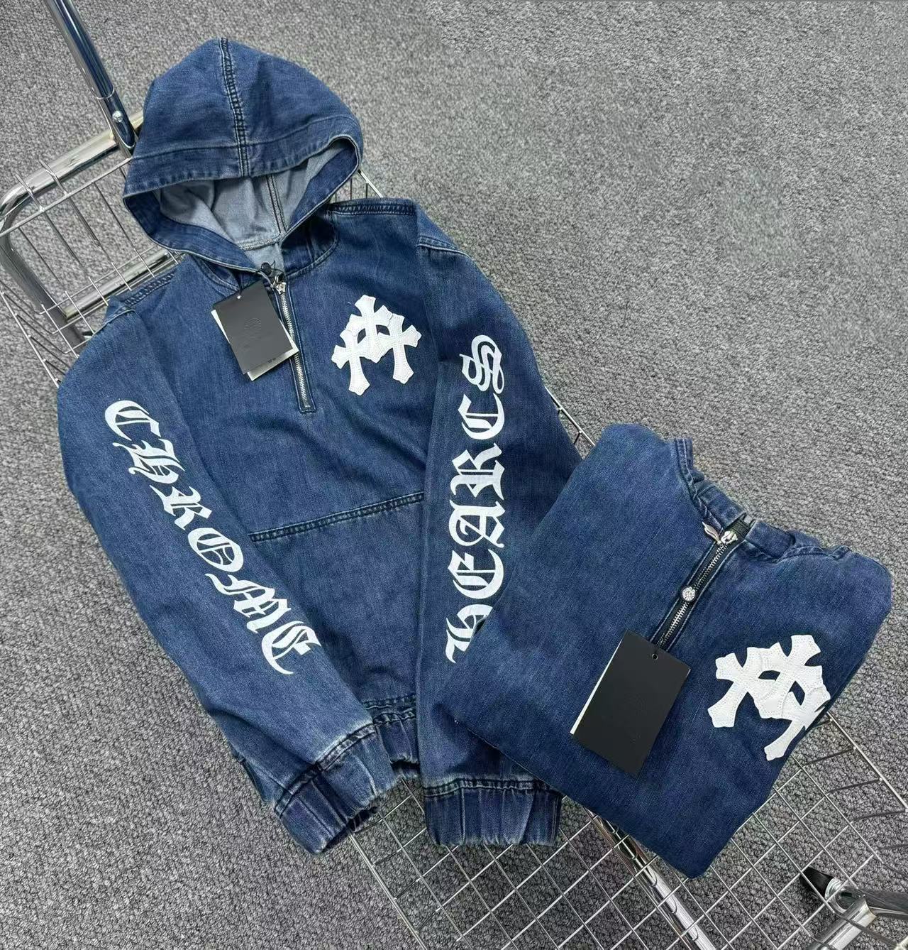 Chrome Hearts　ハーフ ジップデニム アノラック ブルゾン