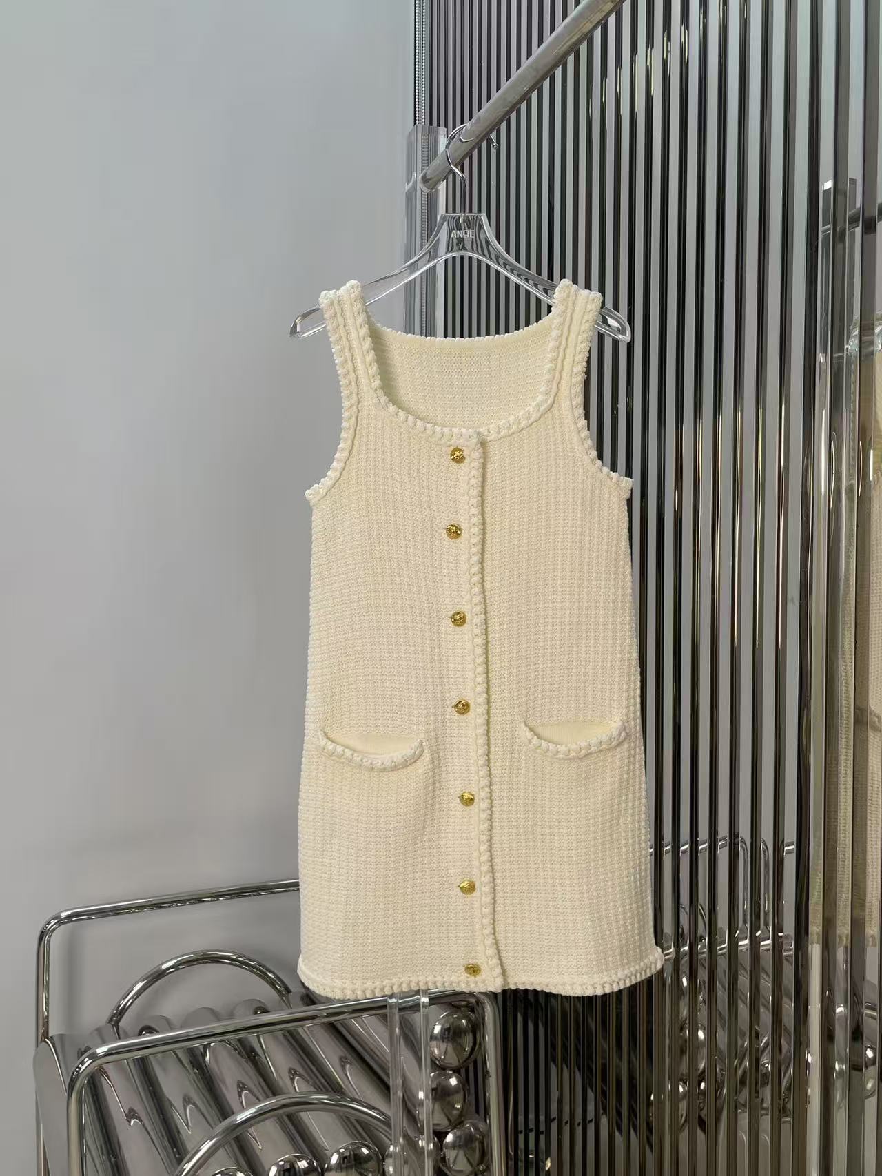 CELINE ミニエプロンドレス / コットン