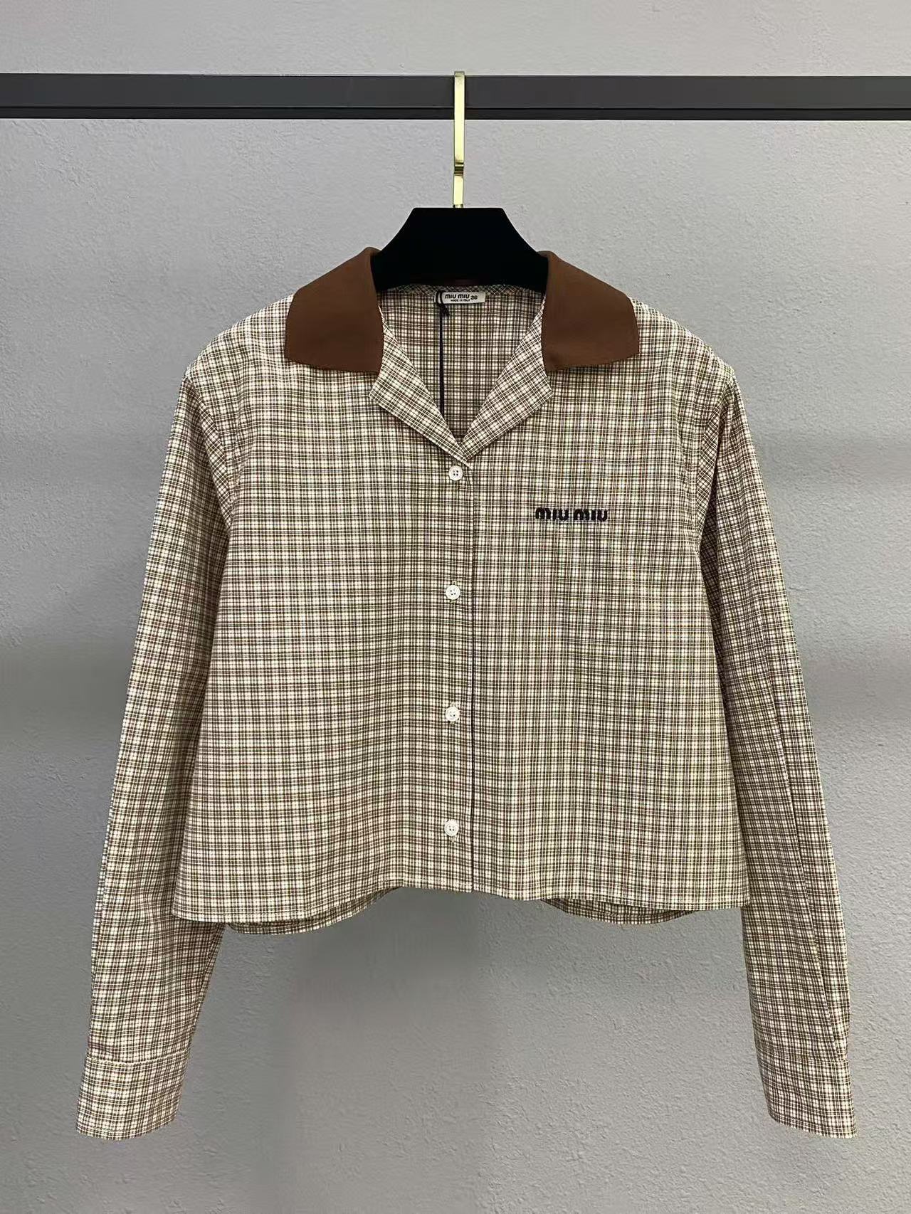 MIUMIU チェック シャツ