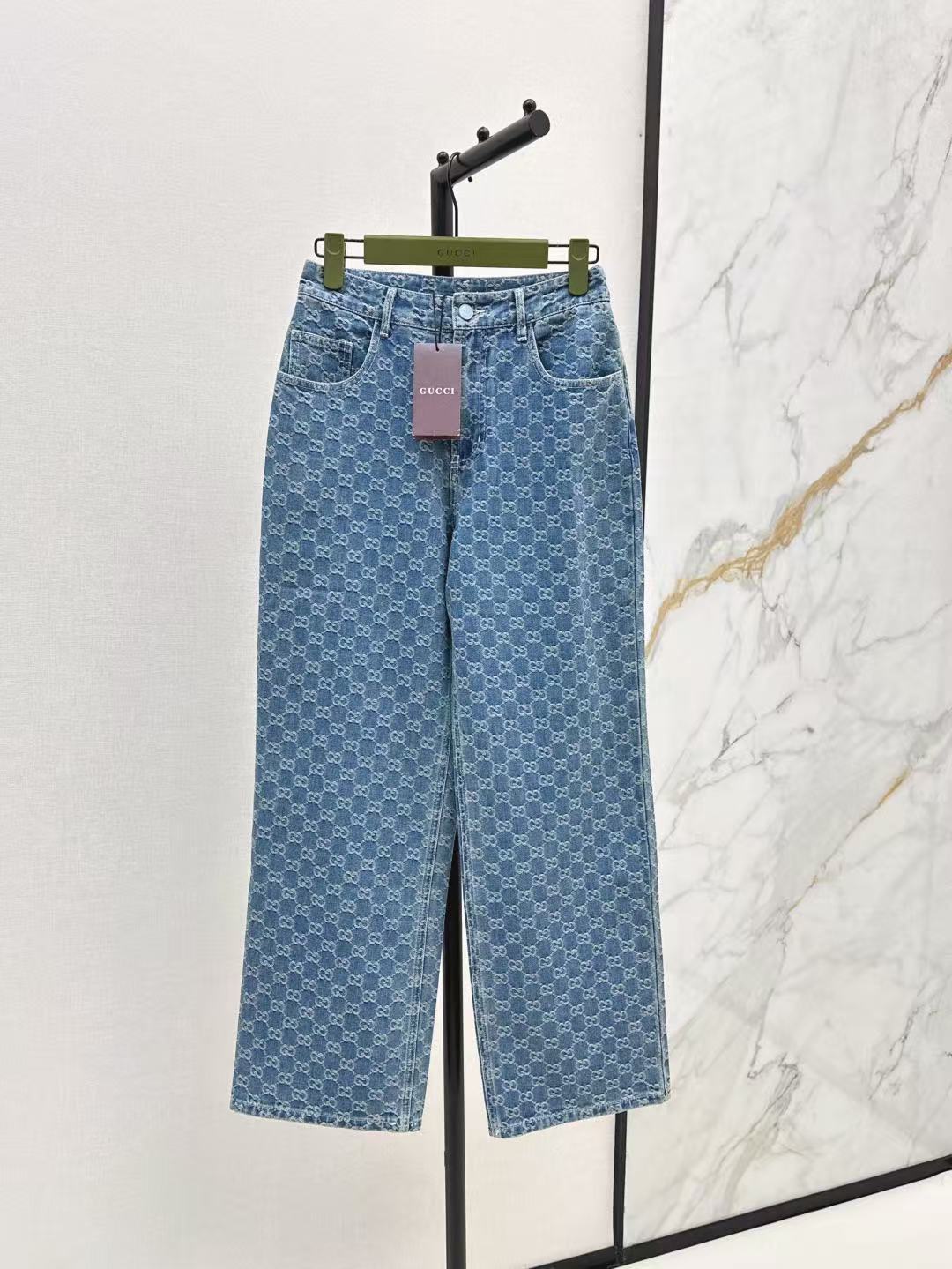 GUCCI GGデニムジャカード パンツ